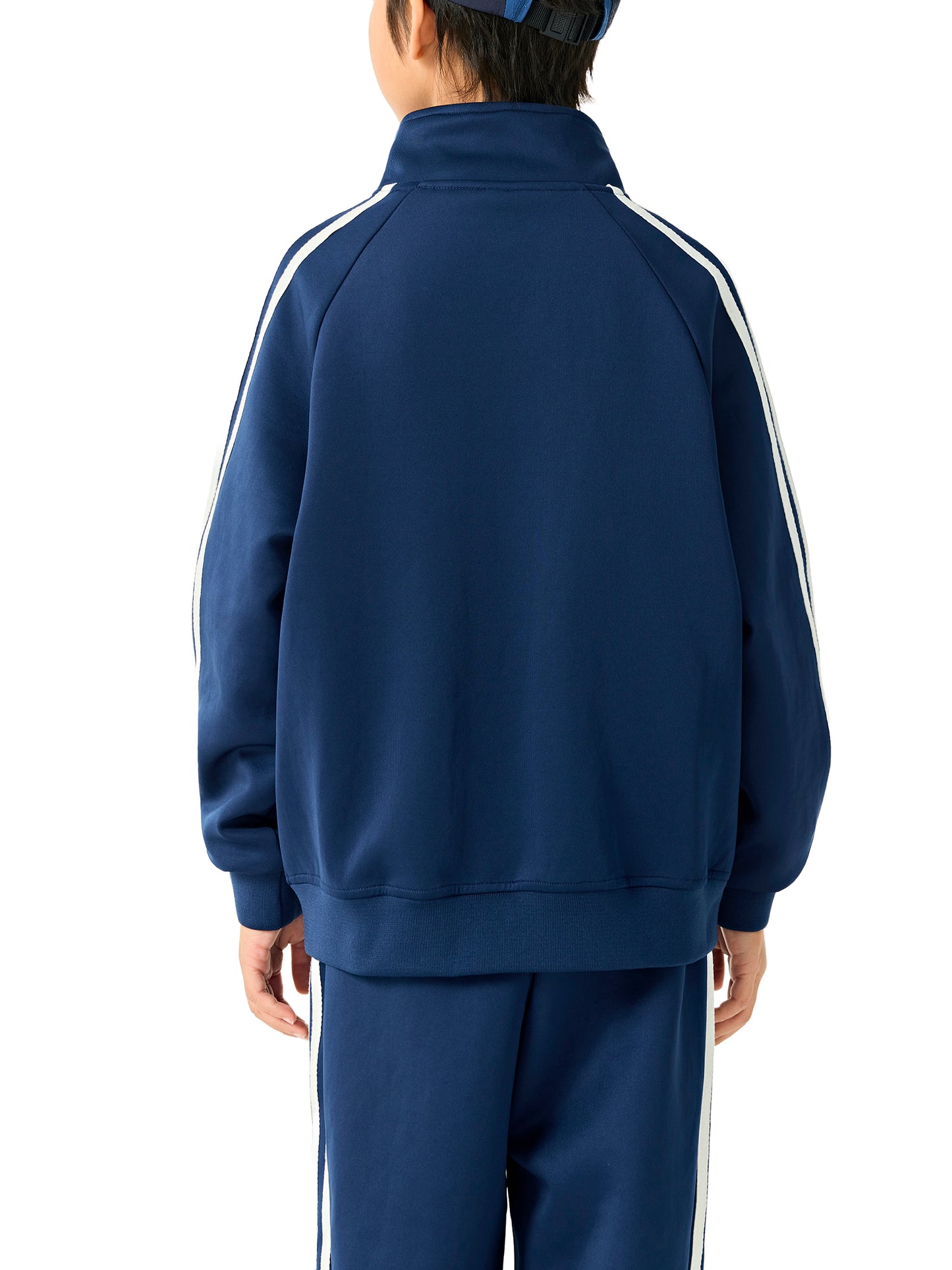 Haiti Football Kids' Coach Jacket – Contrast Tape Track Top | World Cup 2026