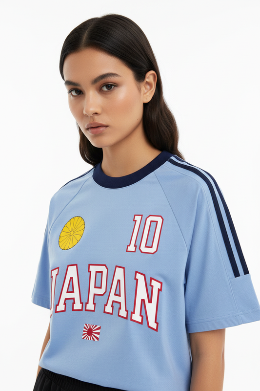 Japan Graphic Crewneck Tee Model Mockup