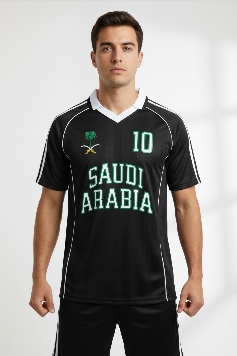 Saudi Arabia Black with White Male Mockup