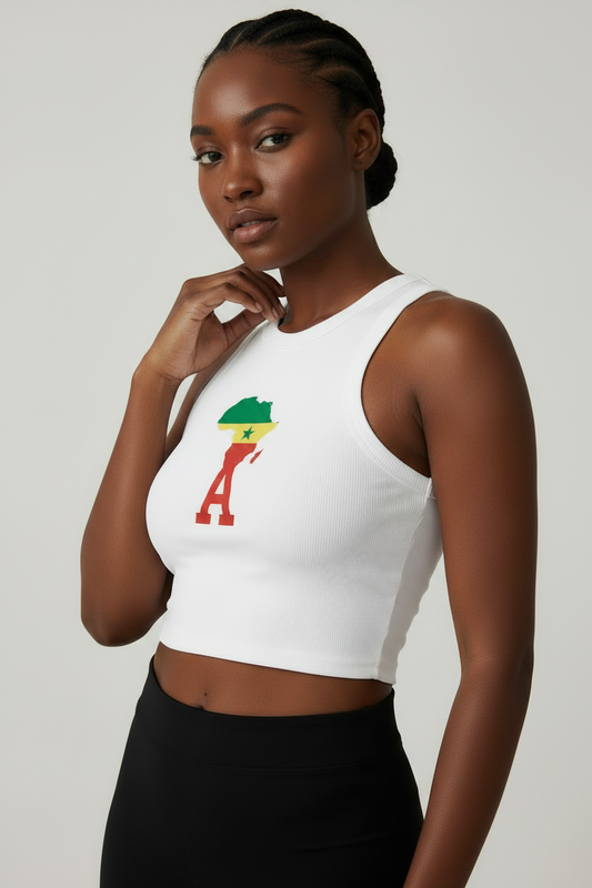 Senegal Women's Crop Tank Top - A for Africa Collection